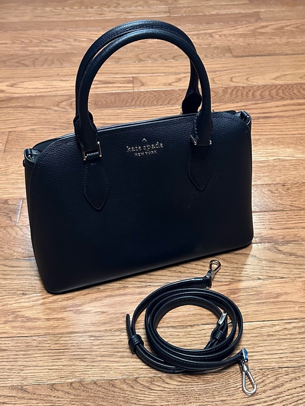 Kate Spade Black Leather Purse with Top Handles